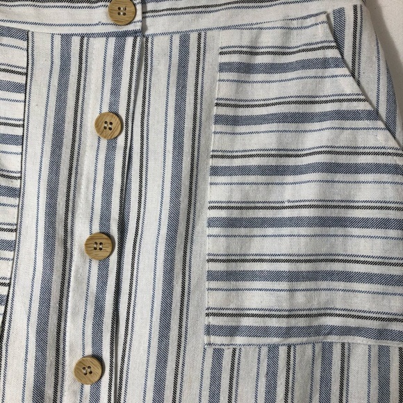 NWOT Potter’s Pot Stripped Linen Skirt - Picture 2 of 8